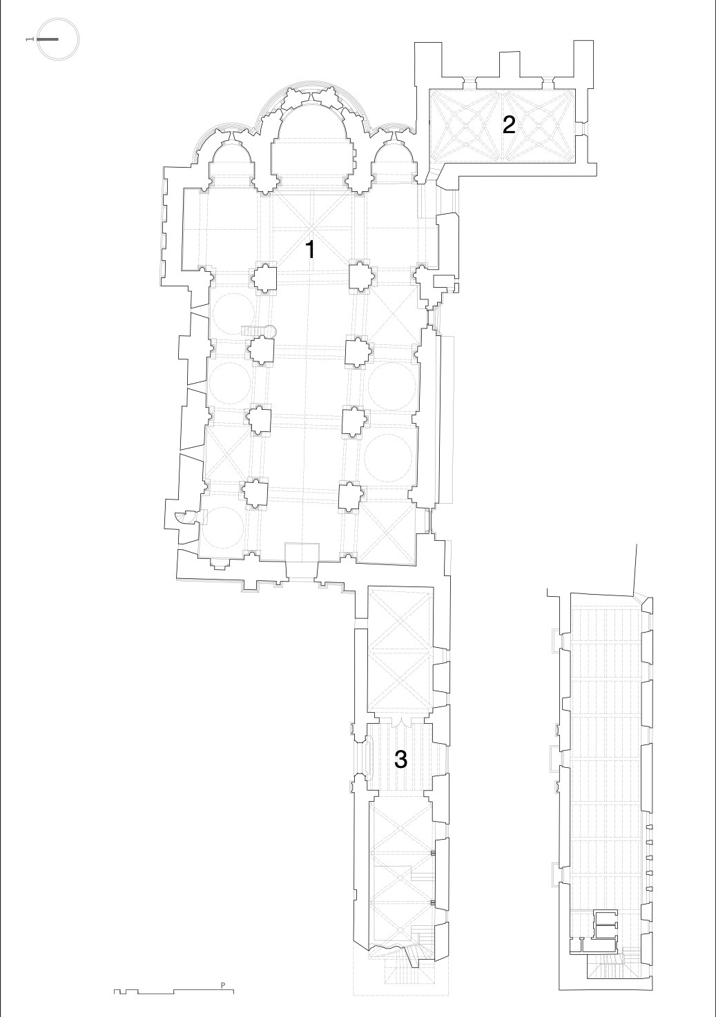 Plano del monasterio de San Martín de Castañeda